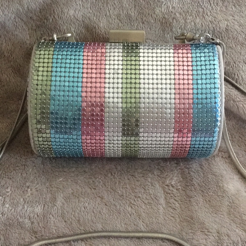 Whiting and Davis Multicolor Mesh Evening Clutch